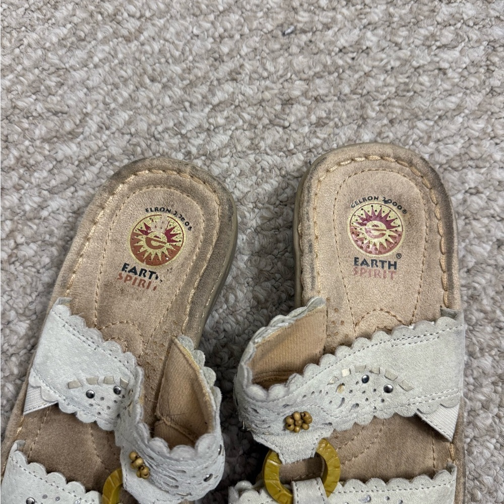 Earth Spirit Womens Opal Suede Slingback Sandals Size 6 leather - Picture 3 of 8